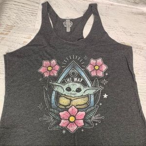 Fifth Sun Disney Star Wars Baby Yoda Grogu Racerback Tank 2XL Black Heather